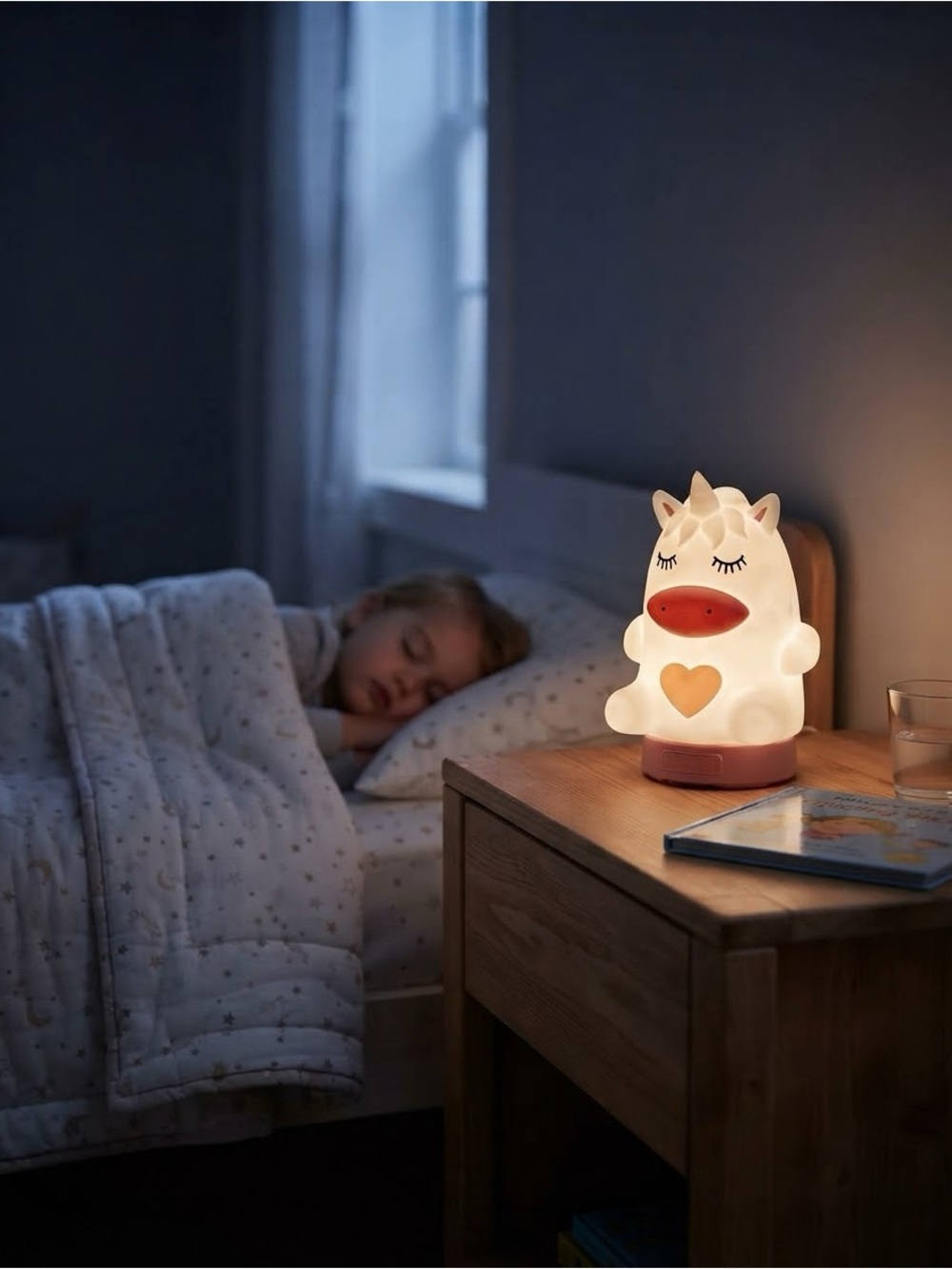 Kids Night Light & camping lantern unicorn with 6 light colors & handle